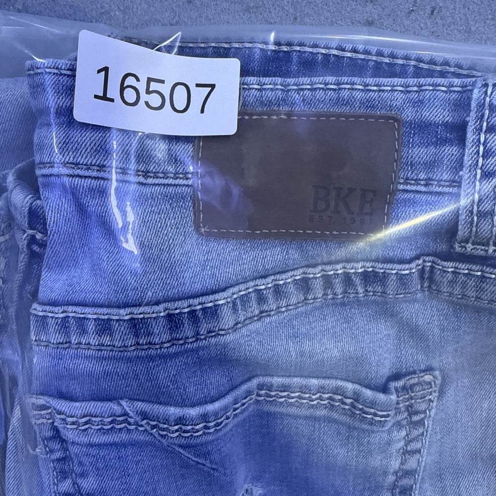 BKE Tyler Straight Jeans 34X32 Light Washed WORKWEAR SUSTAINS SOME HOLES - Picture 9 of 9